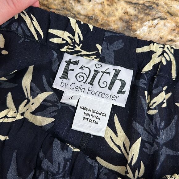 Faith By Celia Forrester Vintage Drawstring Waist Wide Leg Pants Size S - Picture 5 of 10